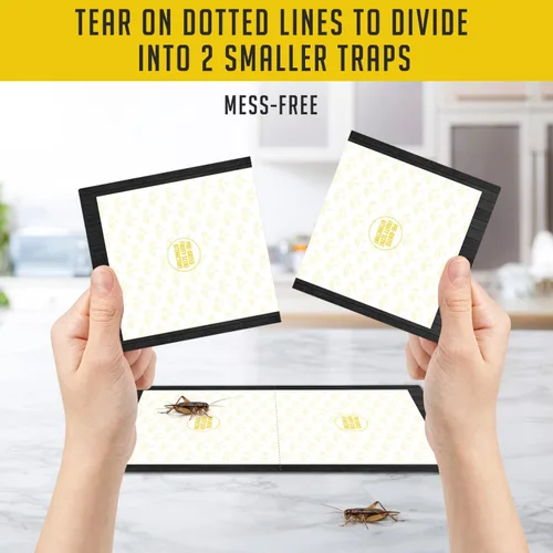 Vista 4 de Trampas para grillos de interior (12 trampas) Trampas adhesivas extra grandes para insectos - Trampas adhesivas extra pegajosas no tóxicas