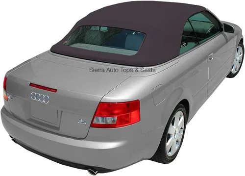Vista 7 de Audi A4, capota completa para convertible con ventada de vidrio, fabricada con tela alemana A5 original, Negro