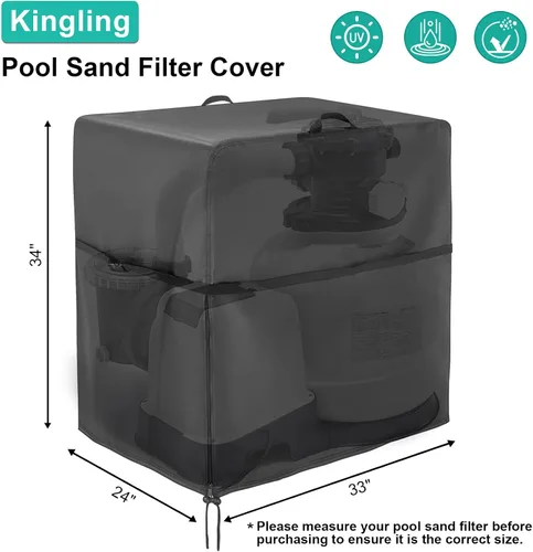 Vista 2 de Kingling Cubierta de filtro de arena para piscina Intex para bomba de filtro de arena de piscina, bomba de filtro de arena al aire libre, cubierta
