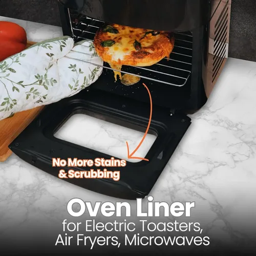 Vista 2 de Buself Revestimiento para horno tostador, compatible con Breville, Cuisinart, Black & Decker, Dash y más, revestimientos para freidora de aire