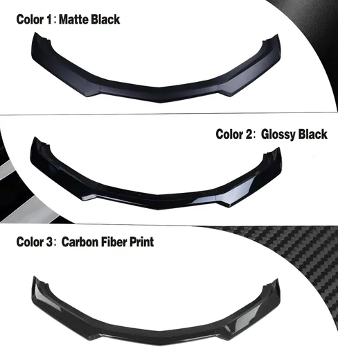 Vista 4 de Compatible con Camaro SS 2016-2024 / LS LT RS 2019-2024 de plástico ABS, 5 piezas, alerón divisor de labio de parachoques delantero