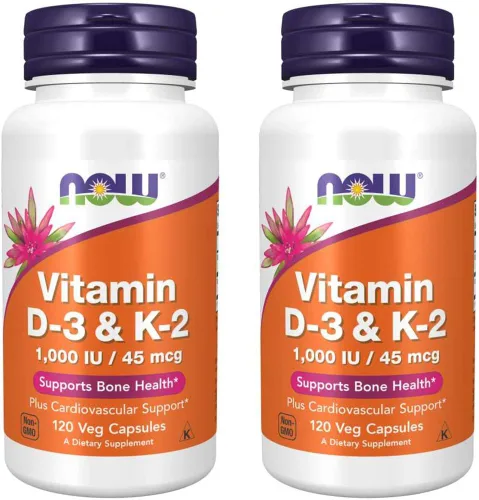 Vista 4 de Now Foods Vitamina D-3 y K-2 – 120 Cápsulas vegetales
