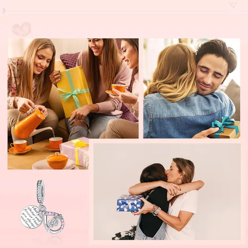 Vista 6 de MITSOKU Love Family Friends & Sisters - Colgantes colgantes para mujeres, pulseras, collares, collares de plata de ley 925, joyería de regalo