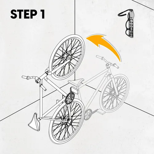 Vista 5 de BikeHand - Soporte de pared para bicicleta, soporte vertical resistente para montaje en pared, para almacenamiento interior de cobertizo de garaje
