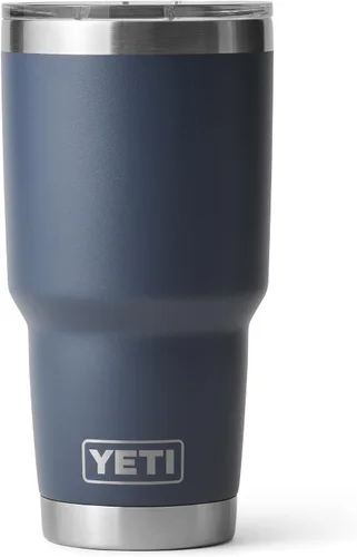 Vista 14 de YETI Rambler - Vaso de 30 oz, acero inoxidable, aislado al vacío con tapa MagSlider, color carmesí Amarillo