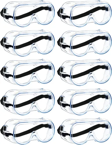 Vista 10 de MELASA Anteojos de seguridad ANSI Z87.1, antivaho gafas protectoras de laboratorio, gafas de protección ocular Comfortable Soft Edge Design