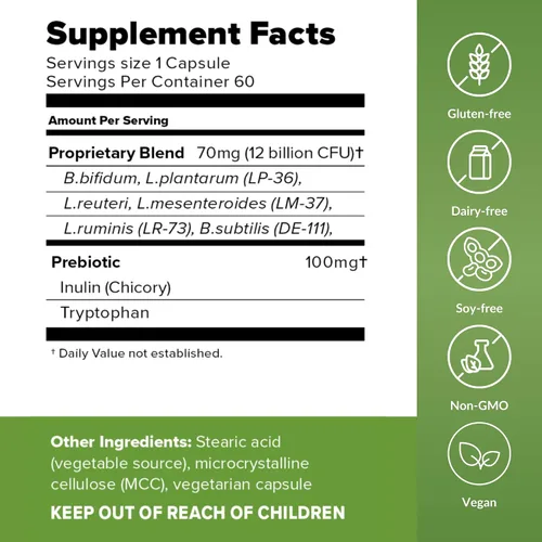 Vista 2 de BiotiQuest Probióticos de inmunidad ideales para equilibrar tu intestino y desarrollar resistencia del sistema inmunológico, 12 mil millones de UFC