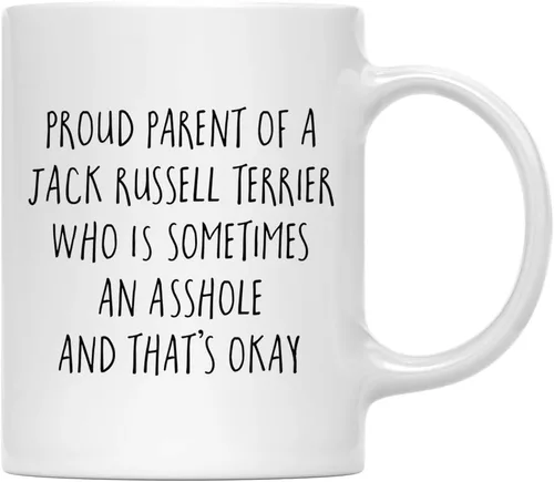 Vista 40 de Andaz Press Funny Dog - Taza de café de 11 onzas, regalo de broma, orgulloso padre de un afenpinscher que es a veces un gilipollas y eso está bien