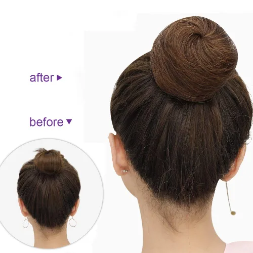 Vista 5 de Extensiones de moño para el cabello, accesorio para peluca