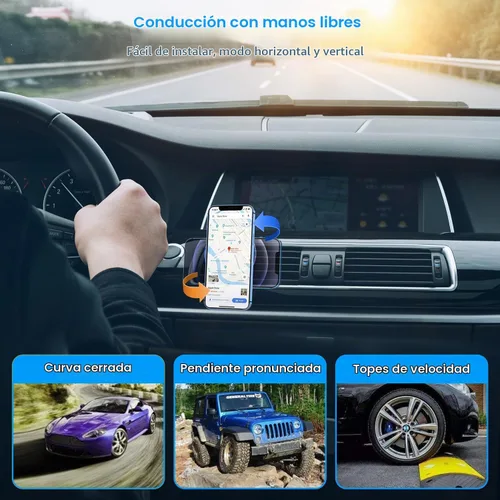 Vista 6 de Soporte magnético para teléfono en el coche, WixGear [2 Pack] Soporte magnético universal para ventilación de aire para teléfono en el coche