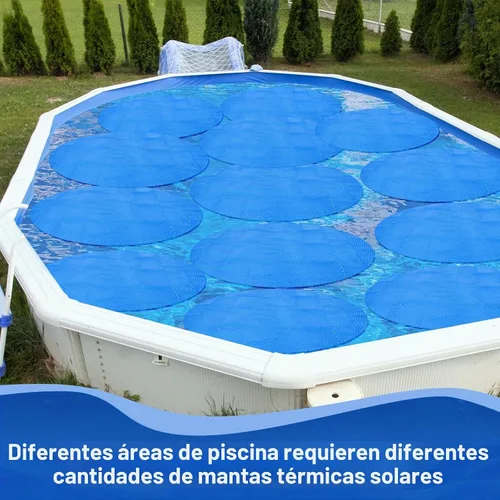 Vista 6 de Wesiti - Cubierta solar de piscina de 5 pies para calefacción de piscina, 3 piezas