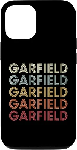 Vista 26 de Funda con texto vintage para iPhone 16 Garfield Michigan Garfield MI Retro