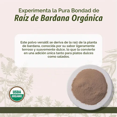 Vista 2 de Raíz de bardana Pwd orgánico - Arctium lappa, 4 onzas, (Starwest Botanicals)