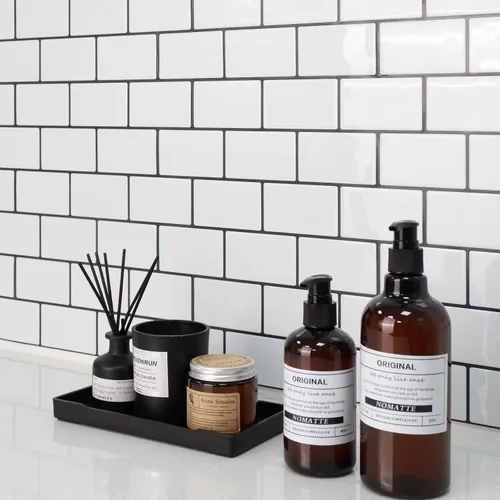 Vista 3 de STICKGOO - Azulejos de metro blancos para despegar y pegar, azulejos adhesivos para cocina (paquete de 1, diseño más grueso)