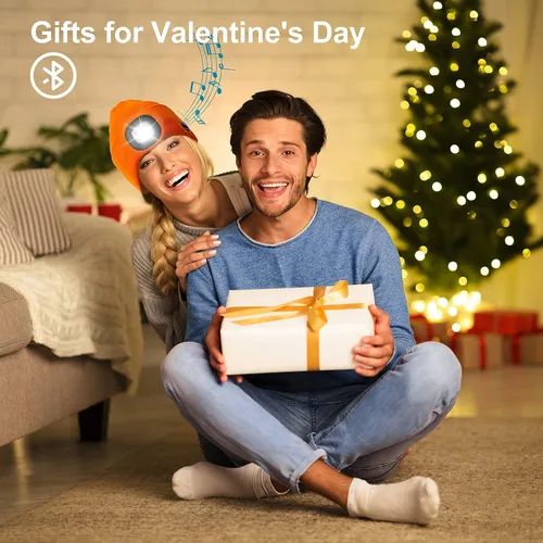 Vista 2 de Ocatoma Bluetooth Beanie Warm Hat with Light Headphone Unique Tech Gifts for Men Dad Him Teenage Christmas Stocking Stuffers