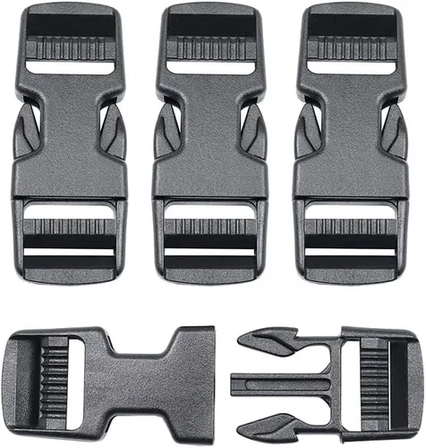Vista 8 de Hebillas de liberación lateral rápida, cierres de hebilla de plástico resistente, clips de mochila de repuesto para correas