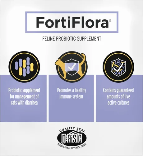 Vista 9 de Pro Plan Veterinary Diets FortiFlora Daily Probiotic Powder Supplement for Cats with Digestive Support and Immune System