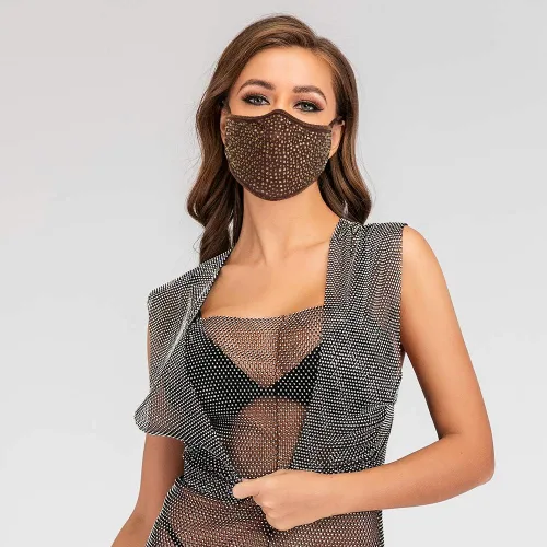 Vista 6 de CCbodily Máscara de Halloween Kunoichi para mujer máscara de mascarada collar de joyería para mujer