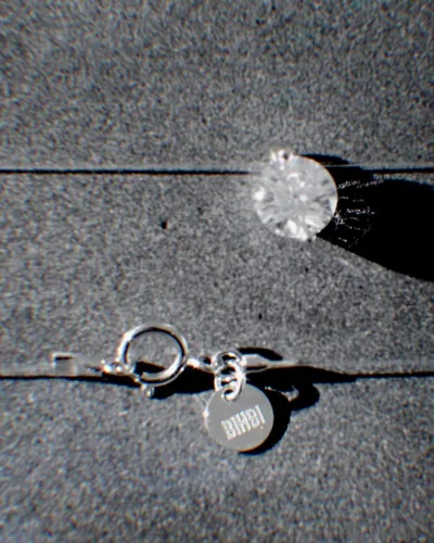 Vista 5 de Collar de piedra natal de plata 925 x circonita cúbica colgante solitario y cadena de gargantilla transparente, regalo para el día de San Valentín