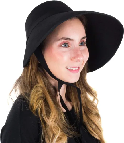 Vista 2 de Tigerdoe Paquete de 2 gorros negros Gorro victoriano Gorro de fieltro Sombrero medieval para mujer
