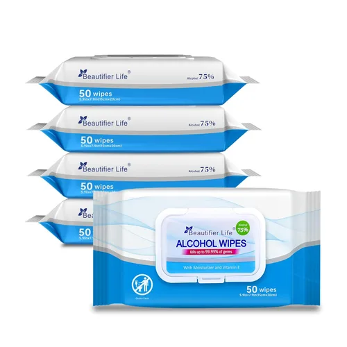 Vista 8 de Beautifier Life Toallitas húmedas – Toallitas desinfectantes de manos con aloe y vitamina E para hombres, mujeres y niños – Elimina el 99.99%