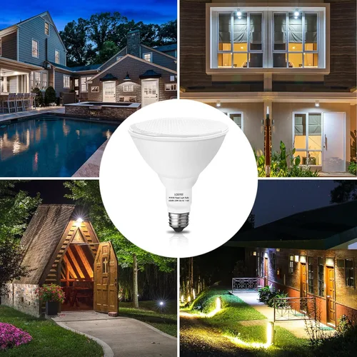 Vista 6 de PAR38 Bombillas LED de inundación para exteriores, paquete de 2 unidades, regulables 20 W (equivalente a 200 W) bombillas de inundación de base E26