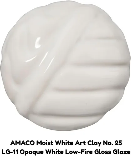 Vista 5 de Amaco 45015Y arcilla de modelado húmeda para cerámica, fuego bajo, multiuso, #25 color blanco