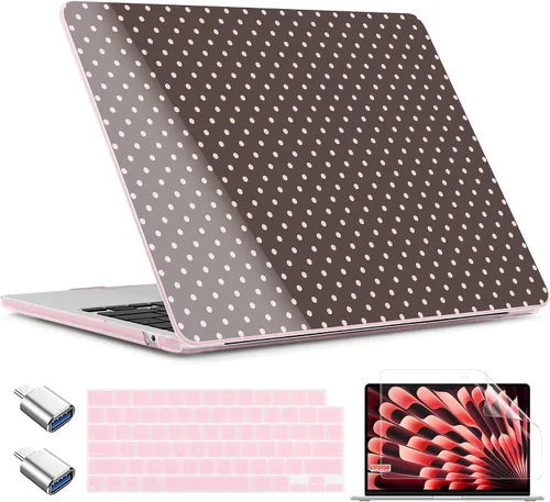 Vista 37 de TWOLSKOO Funda para MacBook Air de 15 pulgadas 2025 2024 2023 Release M4 A3241 M3 A3114 M2 A2941, carcasa rígida de plástico, protector de pantalla
