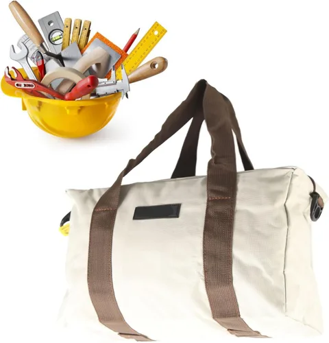 Vista 5 de Bolsa de herramientas de boca ancha, bolsa de almacenamiento de herramientas, bolsa de herramientas multiuso con cremallera, bolsa de mano portátil