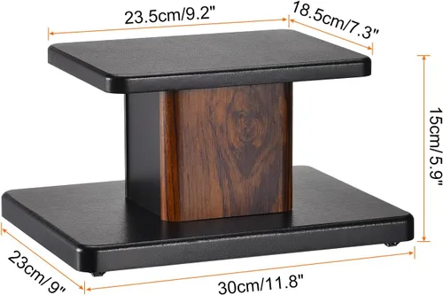 Vista 2 de MECCANIXITY Soportes de madera para altavoces, paquete de 2 soportes universales de 5.9 pulgadas (5.9 in) para altavoces ahuecados, audio, escucha
