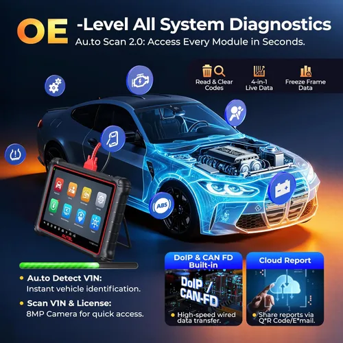 Vista 6 de Autel Escáner MP900, herramienta de escaneo de diagnóstico bidireccional con codificación ECU, misma función que MS906MAX MS906 PRO, actualización
