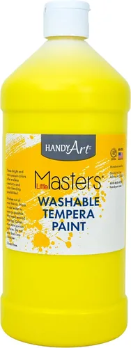 Vista 55 de Handy Art Little Masters - Pintura lavable, 16 onzas, color negro Bright & Mixable, High Opacity, Washable Colors for Classroom, Students, Kids