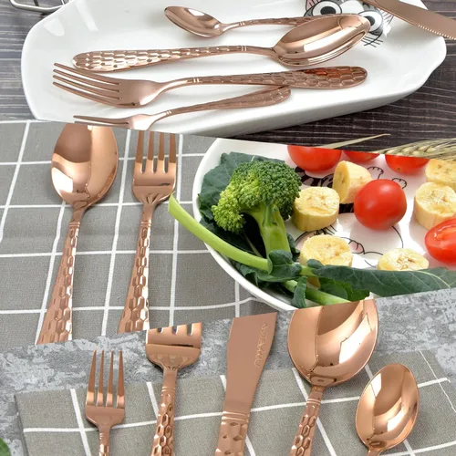 Vista 3 de Juego de cubiertos para 8 cubiertos de acero inoxidable de alta calidad, 40 piezas, incluye cuchillo mejorado, cuchara, tenedor, espejo pulido, apto