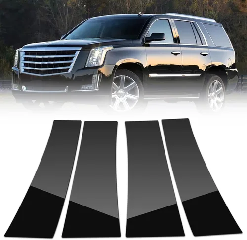 Vista 10 de Juego de 4 postes de pilar de acero inoxidable para puerta plateada compatible con Ford F-150 Super Crew Cab 2004-2014 Lincoln Mark LT 2004-2014