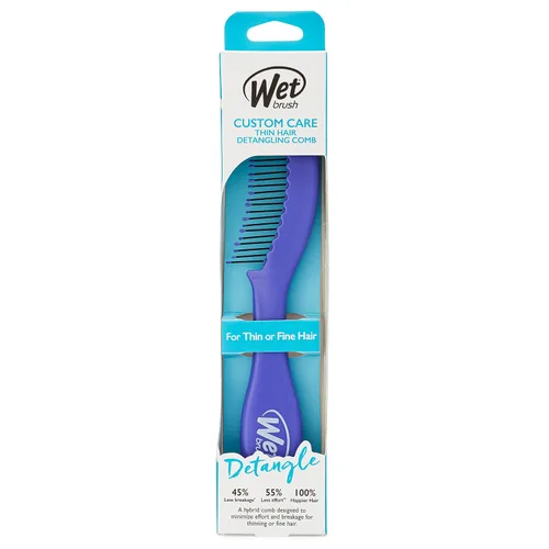 Vista 4 de Wet Brush Peine desenredante de cabello fino de cuidado personalizado morado