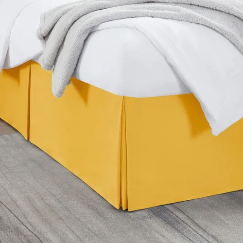 Vista 25 de Nestl Falda de cama individual blanca – Falda de cama de tamaño individual de 14 pulgadas de caída – Faldas de cama de microfibra cepillada – Falda