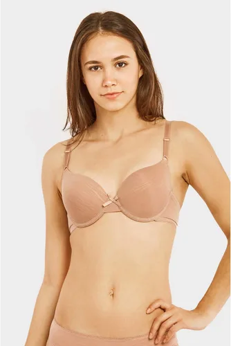 Vista 2 de MaMia - Sostenes de encaje push up de copa entera para mujer (6 unidades), 32B