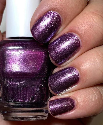 Vista 5 de duri Esmalte de uñas, 760 A Million Likes, purpurina metálica morada, cobertura completa, acabado brillante, secado rápido, duradero, cosméticos