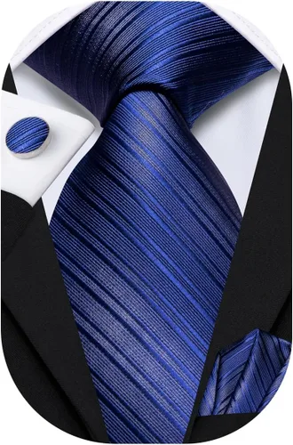 Vista 222 de Dubulle Corbata tejida de cachemira para hombre y gemelos de pañuelo para hombre, conjunto de gemelos para boda formal y negocios