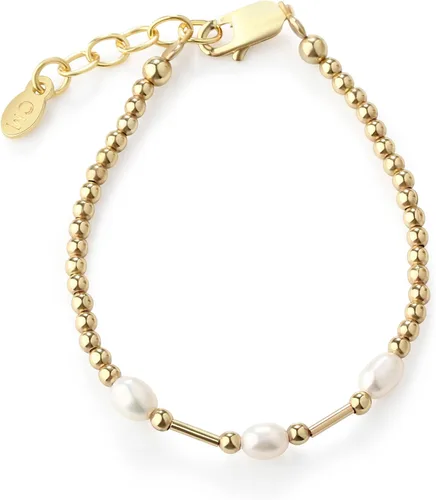 Vista 7 de Cherished Moments Bracelet, .925 Sterling Silver or 14K Gold-Plated Plata perla (5-10 años)