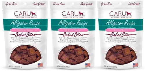 Vista 18 de Caru Soft 'n Tasty Baked Bites - Golosinas para perros, receta de cocodrilo, 3.5 onzas