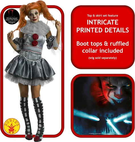 Vista 3 de Rubies IT Movie - Disfraz de Pennywise de lujo para mujer Multi