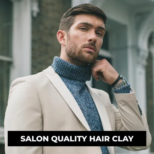 Vista 3 de The London Grooming Company Arcilla para el cabello para hombres, firme, mate, sujeción durante todo el día, fácil de lavar, 1.7 onzas líquidas