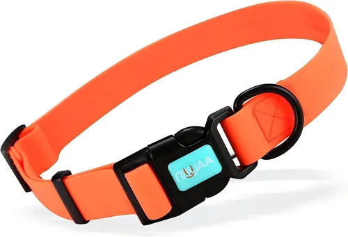 Vista 15 de Collares de perro impermeables, fácil de limpiar, collares ajustables para perros pequeños, medianos y grandes (negro, M)