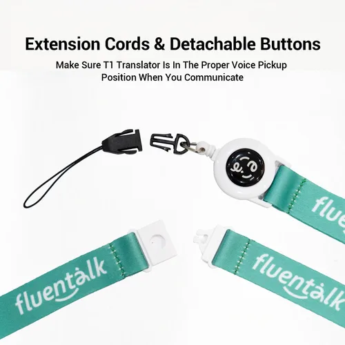 Vista 3 de Accesorios para traductor de idiomas T1, incluye 1 cordón