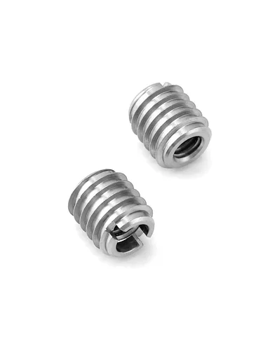 Vista 7 de QWORK Inserto roscado de acero inoxidable para madera dura, roscas internas 1/4-20, paquete de 20 insertos de tuerca de 5/8" de largo para maderas