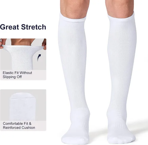 Vista 6 de FITRELL Paquete de 23 calcetines de béisbol y sóftbol para niños, jóvenes, hombres y mujeres, calcetines altos hasta la rodilla (varios colores)