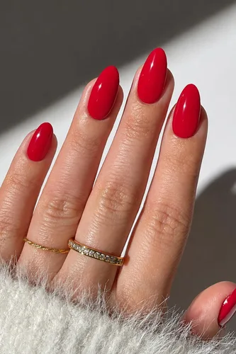 Vista 14 de AzureBeauty - Uñas cortas a presión con forma de almendra, color azul Marrón Amarillo Púrpura