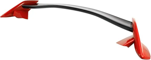 Vista 4 de IKON MOTORSPORTS, Alerón de maletero prepintado compatible con Honda Civic 4Dr Sedan 2016-2021, TR pintado #731513 Centro negro brillante y tapa