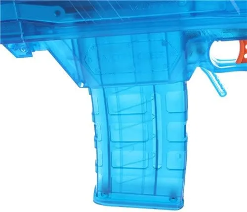 Vista 5 de WORKER 12 dardos cortos estilo Magpul Stefan Magazine Clip de recarga rápida para juguete modificado Nerf (azul transparente)